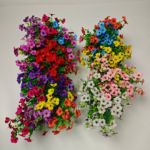 跨境亚马逊仿真花尤加利花批发客厅装饰婚庆酒店紫罗兰花束仿真花