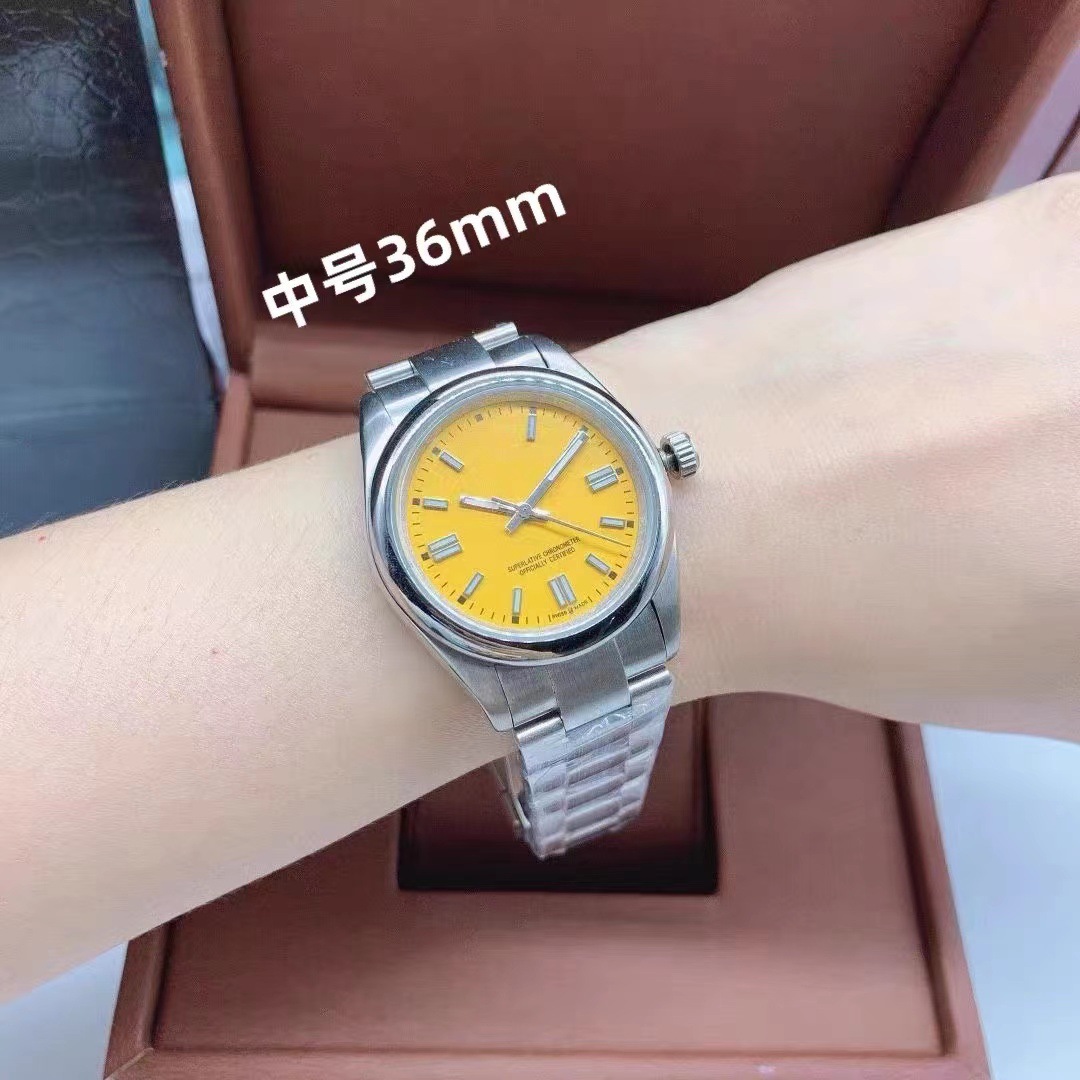 蚝式手表男女恒动钢带日志自动机械表31/36/41mm糖果配色情侣表潮