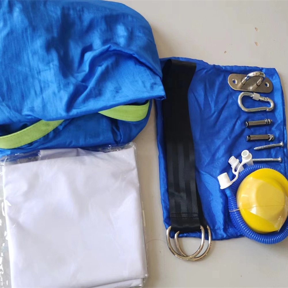 Nuevo bolso de tela para niños columpio silla colgante lona de algodón interior con cojín inflable con luz LED columpio silla colgante hamaca