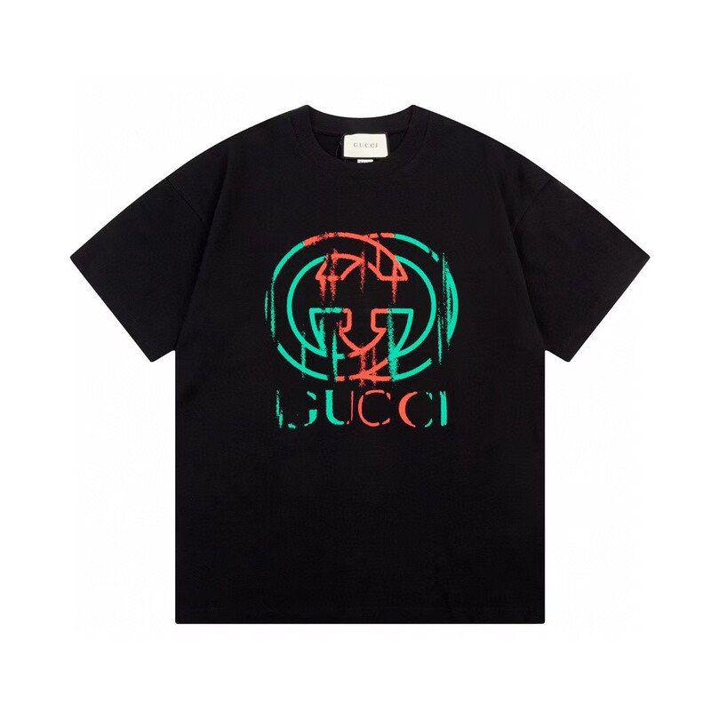 G's ヨーロッパ版半袖夏トレンドブランド古家プリントTシャツレタートップトレンドルーズ半袖TシャツカップルT|undefined