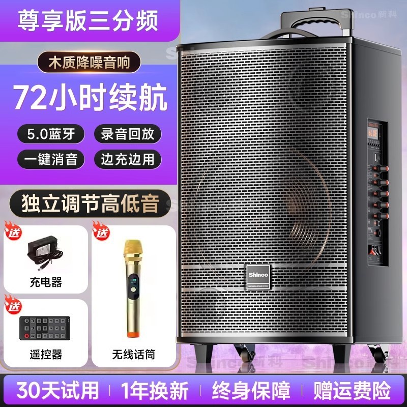 新科广场舞音响2025新款户外k歌专用大功率拉杆音箱蓝牙专业演出|undefined