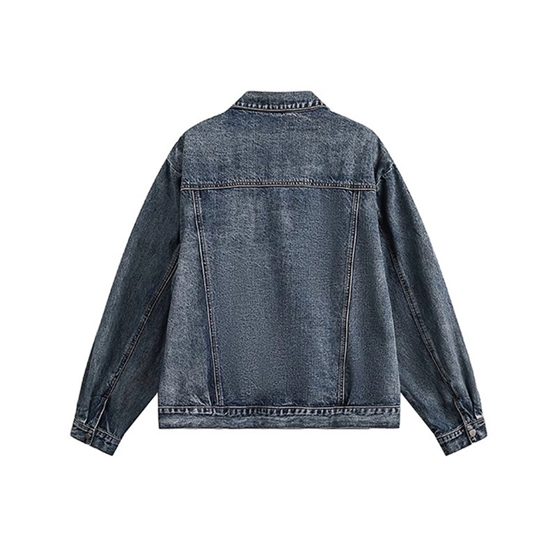 Retro Niche Deconstruction Washed Loose Denim Jacket Jacket, Short, Trendy, Versatile And Casual_voghion.com
