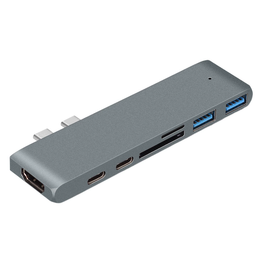 Док-станция с двумя портами Type-C на HDMI, USB3.1 Thunderbolt C, концентратор «семь в одном», профессиональный конвертер