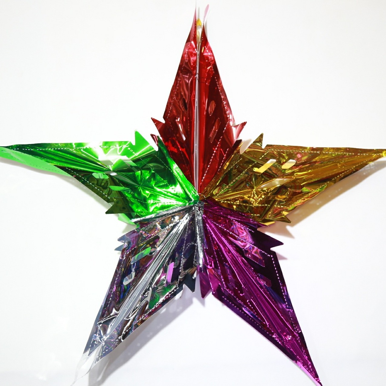 Exportación de comercio exterior boda suministros festivos decoración de Navidad barra de color Garland barra de color plástico Navidad estrella de cinco puntas