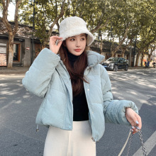 ins羽绒棉服灯芯绒棉衣外套冬季新款短款小个子加厚学生面包服女