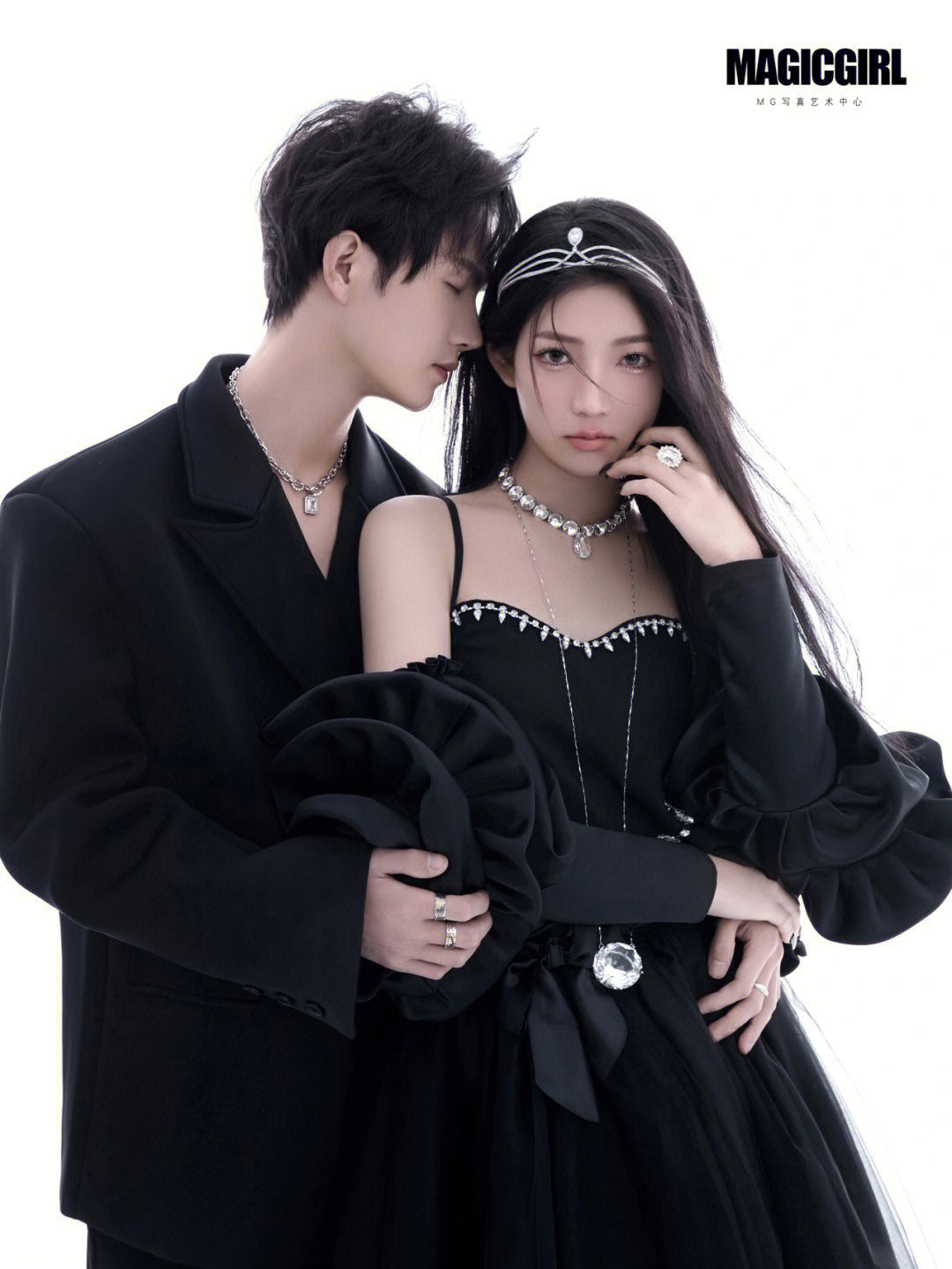 (2개) 사진 스튜디오 사진 테마 의류 커플의 슬링 플라워 래셔 원피스 빈티지 헵번 블랙 웨딩 사진 의류