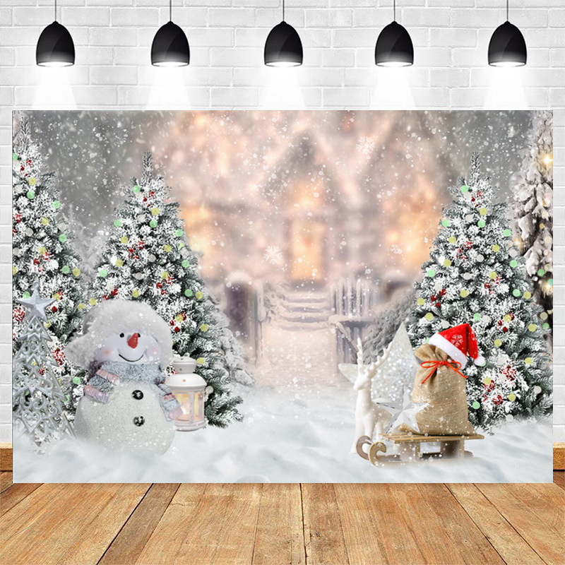 New Christmas photography background cloth Winter Snowman gift holiday party background cloth banner decoration children Photography New Christmas photography background cloth Winter Snowman gift holiday party background cloth banner decoration children Photography
