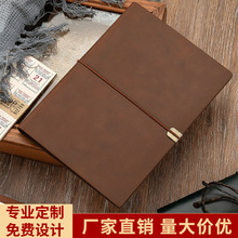 a6复古软皮活页本绑带笔记本A5本子空白道林纸手账本仿皮日记本