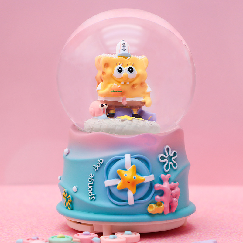 Romántico secreto bosque bola de cristal luminosa caja de música caballo blanco creativo decoración de escritorio de niña regalo de estudiante al por mayor