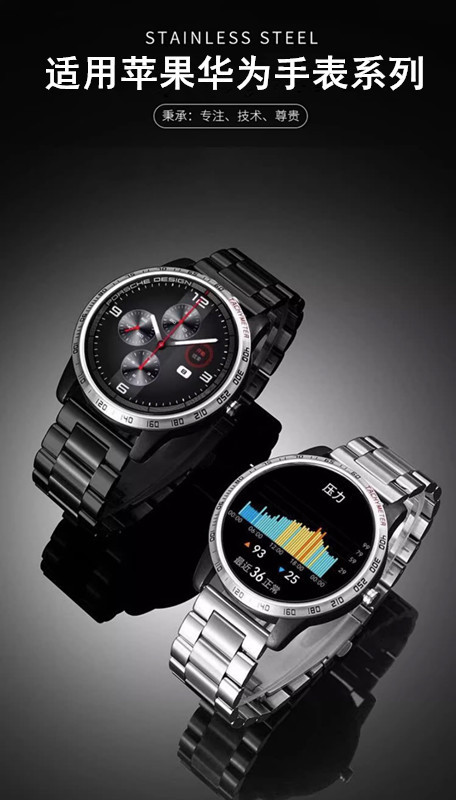 It is suitable for Apple iwatch straps made of stainless steel S10, Huawei gt5 straps and 24mm smartwatch straps details Picture