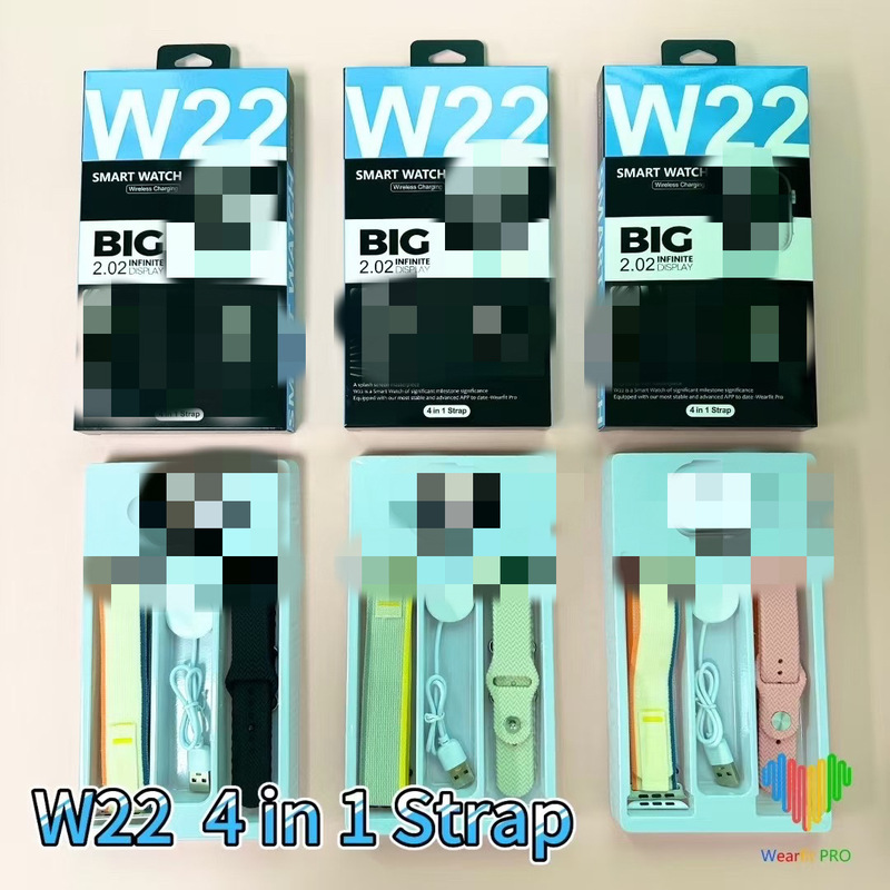 Cross-Border Hot Selling W22 4in1 Smart Watch Series10 Ultra-Clear Screen Heart Rate Detection 4-in-1 Strap Set Cross-Border Hot Selling W22 4in1 Smart Watch Series10 Ultra-Clear Screen Heart Rate Detection 4-in-1 Strap Set