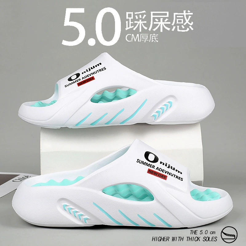 Тапки мужские летние топая на фекалии повседневная домашняя мягкая подошва массаж круто молодежная спортивная сеть на открытом воздухе красная буксировка