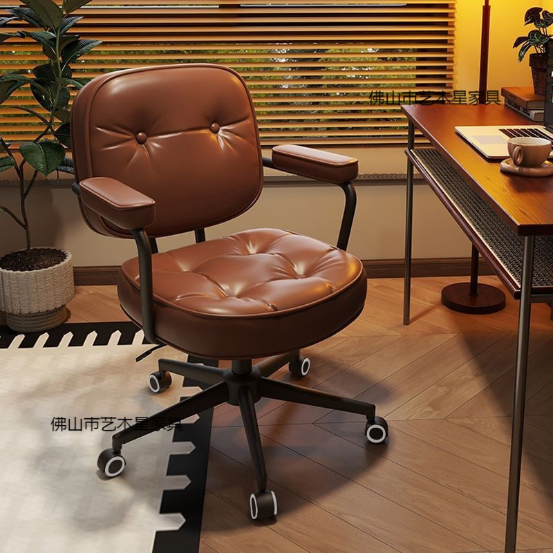 Computer Office Chair Chair Home Comfortable Sedentary Study Desk Girls Bedroom Light Luxury Makeup Chair Learning Swivel Chair