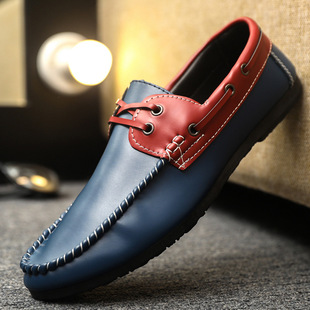 Trendy Shoes Men's Round-toe High-end Soft Bottom Casual Summer Comfortable Men's Slip-on Doudou Loafers Handmade