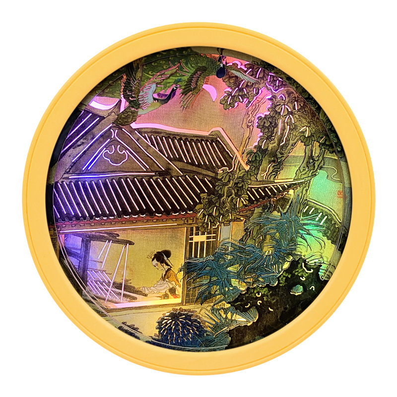 国潮风纸雕灯定制全国城市景区旅游文创纪念品创意礼物纸雕冰箱贴|undefined