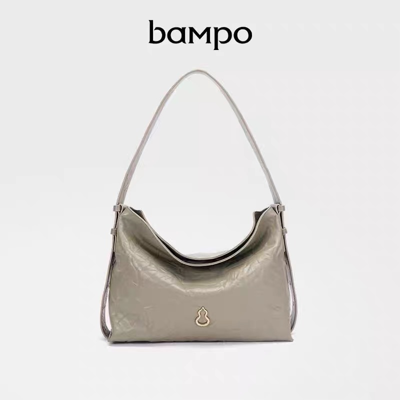 BAMPO ハーフスロープ カーフスキン トートバッグ Mサイズ Sサイズ 牛革 トートバッグ 新品 カウンター 通勤 クロスボディ ショルダー ホーボーバッグ|undefined