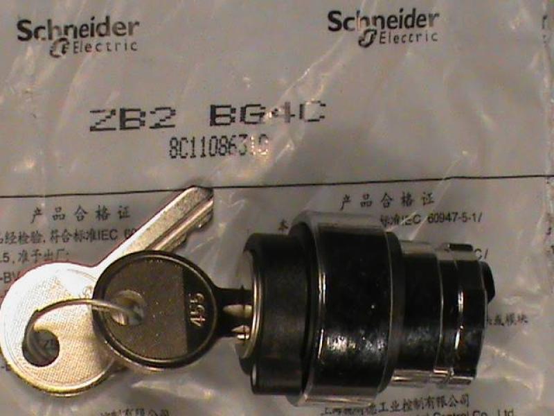 施耐德钥匙开关 zb2 bg4c 金属钥匙选择开关头 2位 ZB2BG4C