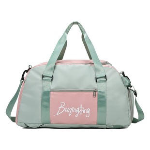 Multi-use color contrast sports backpack women's dry and wet separation shoe warehouse fitness bag portable Oxford cloth travel bag can print logo