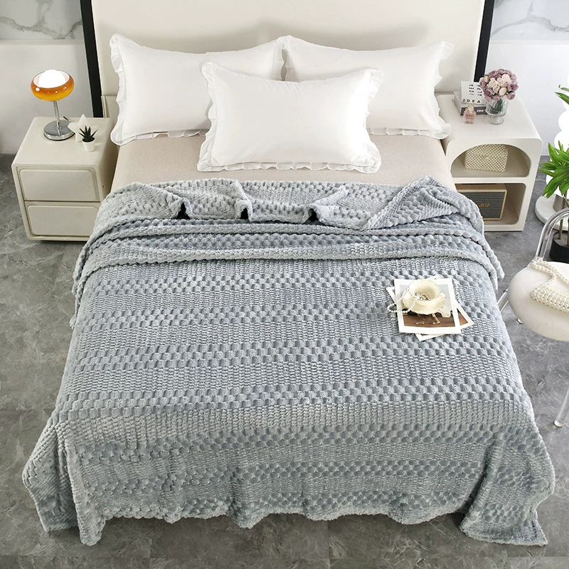 Новое золотое бархатное жаккардовое фланелевое одеяло из утолщенного молочного бархата, офисное одеяло, производитель постельного белья, оптовая продажа