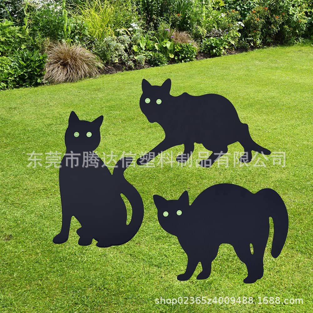 2022万圣节新款黑猫 庭院草坪插牌 yard sign 亚马逊爆款现货快发