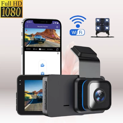 Driving Recorder Front and Rear Dual Recording Car Dvr Wire-Free Rearview Mirror High-Definition Reversing Image Cross-Border Y11 (Driving recorder)