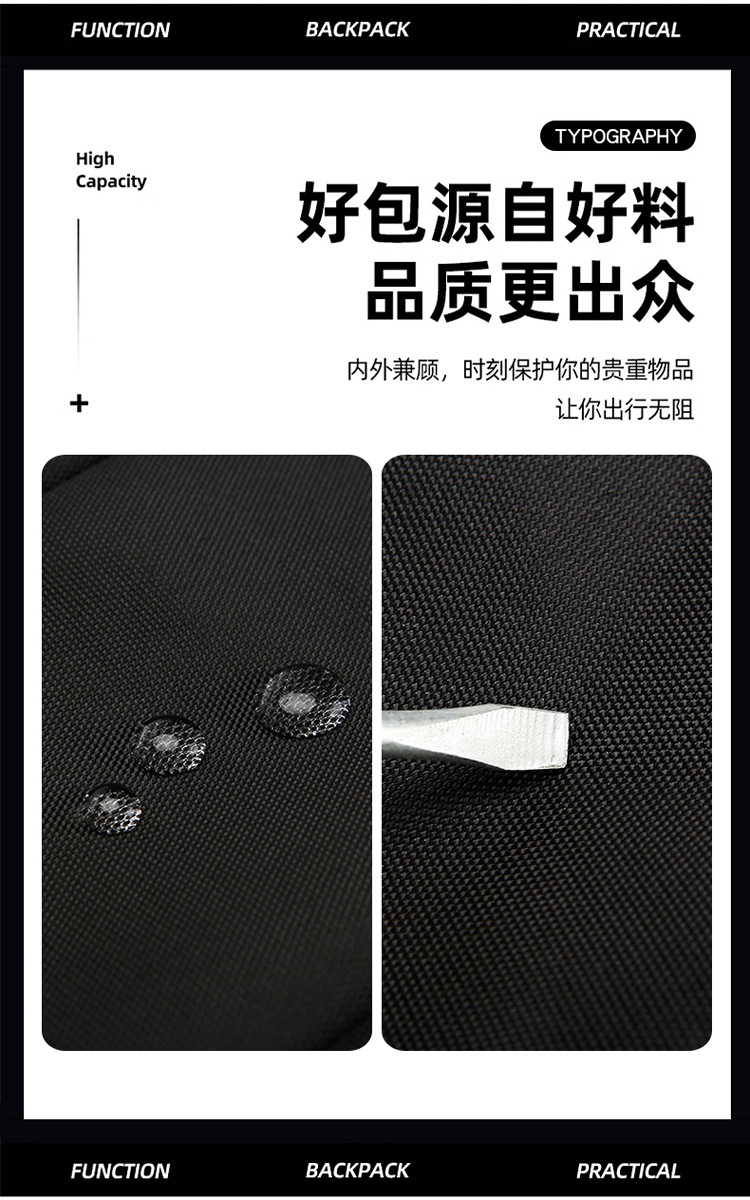 2024 New men's chest bag, trendy casual single-shoulder bag, cross-border water-resistant crossbody bag, USB rechargeable men's bag undefined