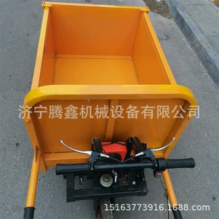 工地电动手推车 灰斗砂浆三轮车 拉砖平板车搬运拉粪养殖翻斗车
