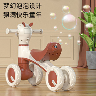 Children's balance car four-wheel scooter without pedals 1-4 years old toddler twist car children's toy slide car