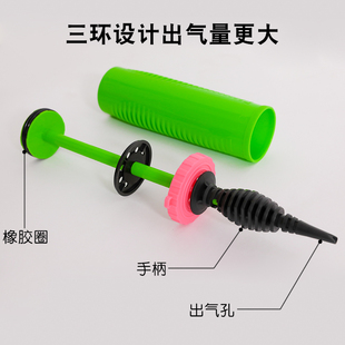 Balloon Inflator Swimming Ring Jumping Horse Wave Ball Two-Way Handheld Manual Push Inflator Inflator Air Pump