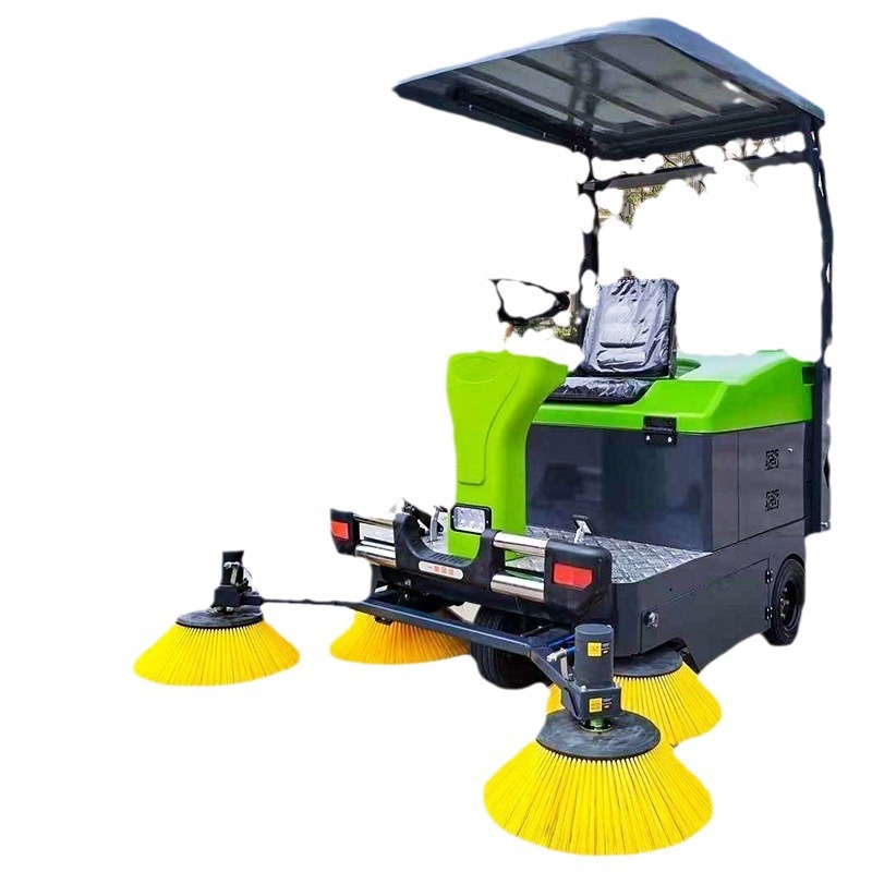 Barredora eléctrica de limpieza de propiedades para taller de barreras de conducción de polvo para comunidad de saneamiento ambiental de carreteras