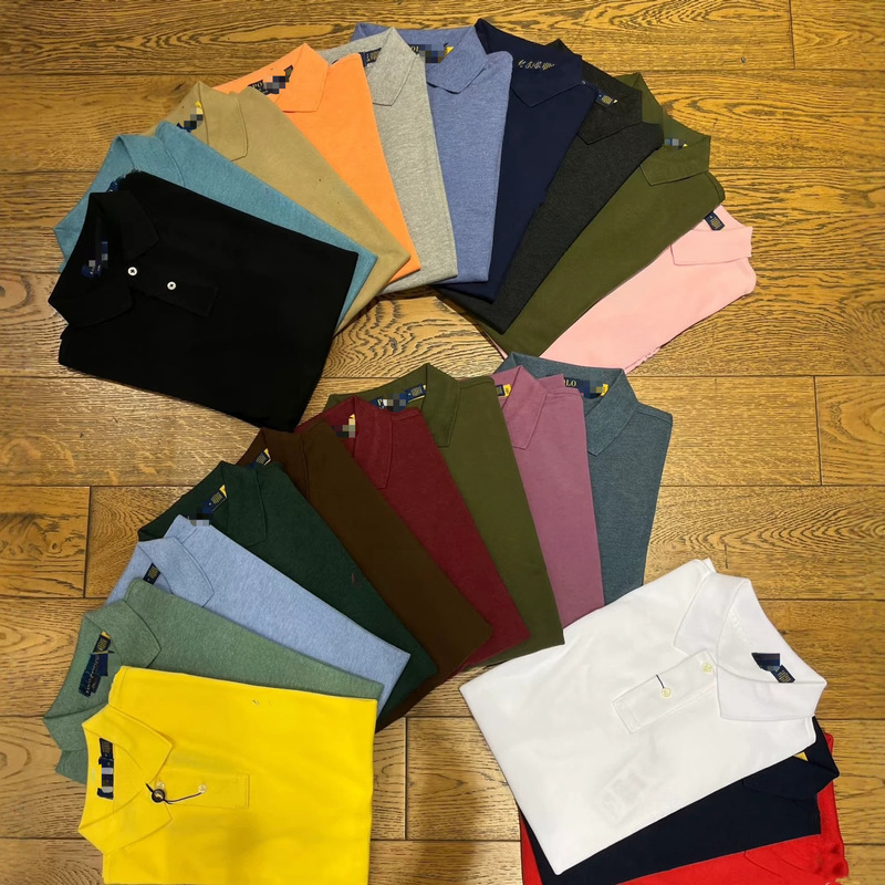 Scan the Qr Code to Order Custom Pure Cotton Couple's Short-Sleeve Sun-Protective Polo Shirts, Embroidered T-Shirts, Classic Styles