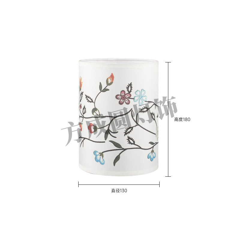 Pantalla de lámpara de mesa pastoral retro patrón de impresión floral lámpara de mesa carcasa de pantalla de lámpara estilo nacional chino lámpara de cabecera de casa de familia pantalla de lámpara