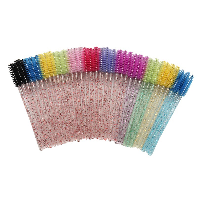 Disposable Crystal Rod Eyelash Brush Nylon Hair Makeup Brush Grafting Eyelash Eyelash Roll Eyebrow Comb Makeup Brush Lip Gloss Stick