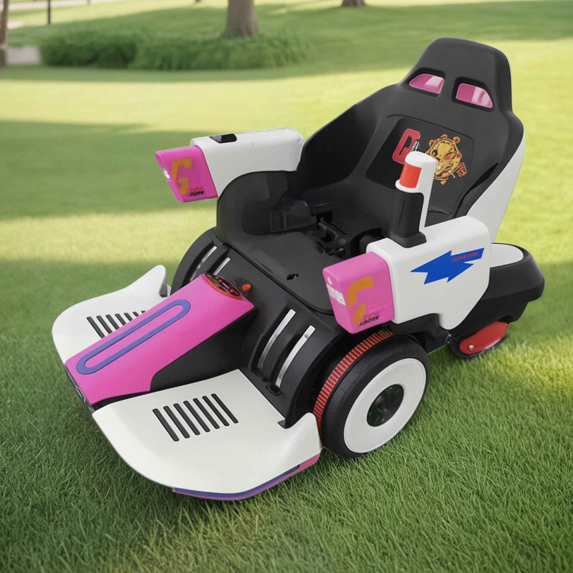 Coche de Choque Eléctrico Infantil de Plástico con Iluminación, Música, Burbujas y Control Remoto para Plazas Comerciales