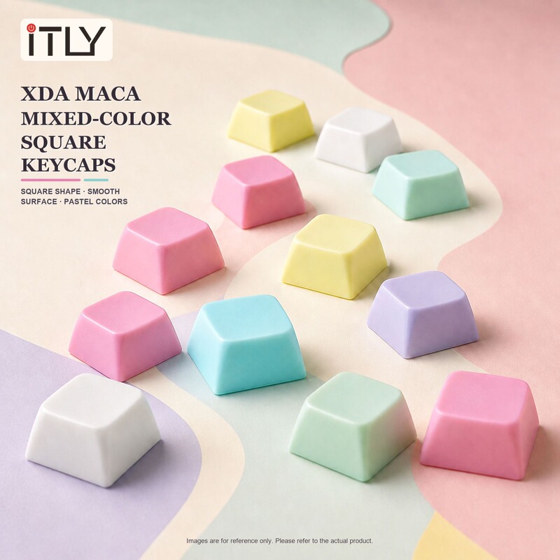 iTLY stress-relief toy colorful keycaps, DIY mechanical keyboard macaron-colored keys, multi-color keycaps