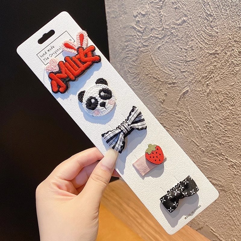 Horquilla de seguridad infantil para niños lindo súper lindo no duele el pelo del bebé clip de sudor niña bebé horquilla de tela completa