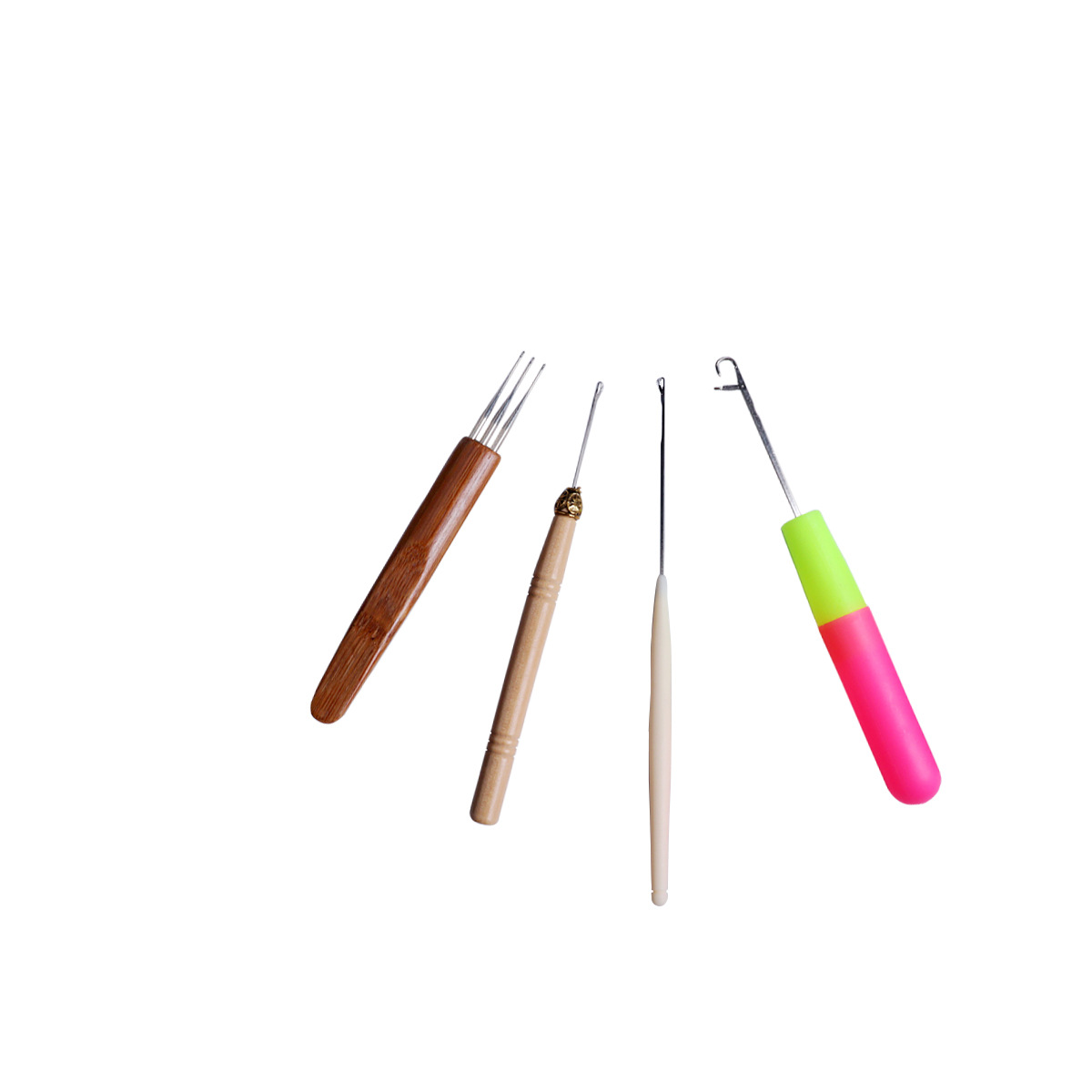 Tongue crochet plastic handle wooden handle dreadlocks wig accessories sealing hook tongue hook hair extensions exclusive cross-border supply