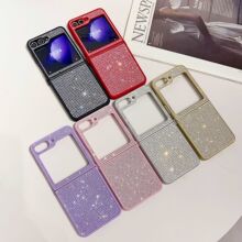适用三星ZFlip5满钻手机壳zflip4折叠屏防滑保护壳zflip3水钻外贸