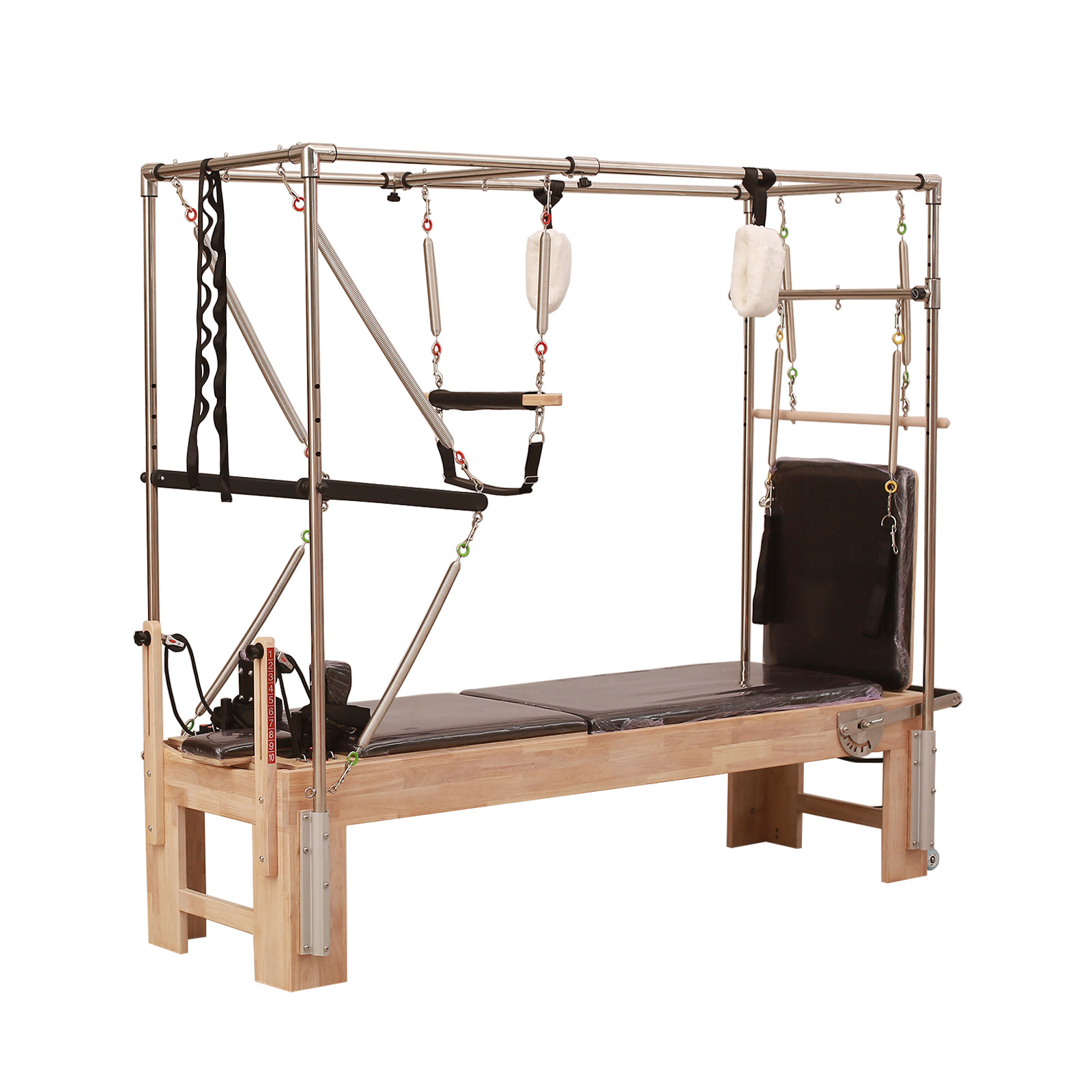 Pilates roble blanco Cadillac cama de yoga equipo de entrenamiento de Pilates 3 en 1 fábrica de equipos elevados