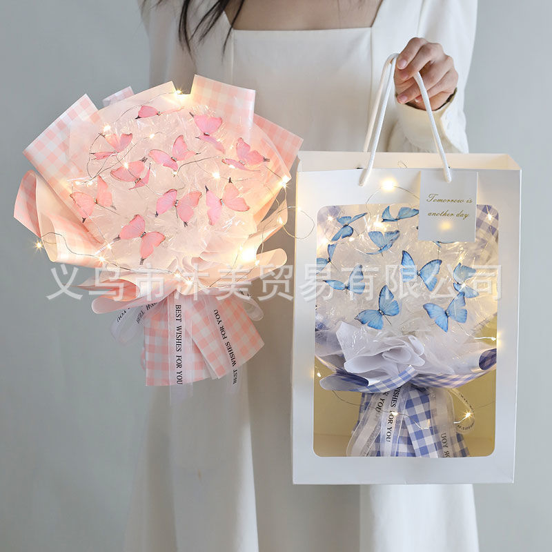 蝴蝶花束材料包