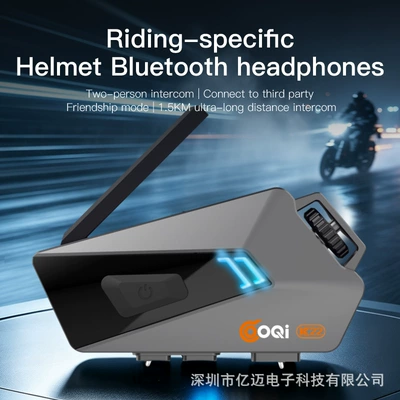 In-Stock Foldable Antenna Helmet Headset K22 for Motorcycle Riding, 1500m Intercoms, Cross-Brand Compatibility, Third Generation