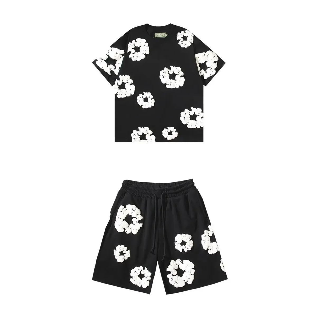 Kapok Foam Printing Men's Short-sleeved T-shirt High-end Trendy Brand Plumpty Shuai Fried Street Niche Unique Design Sense Half-sleeve