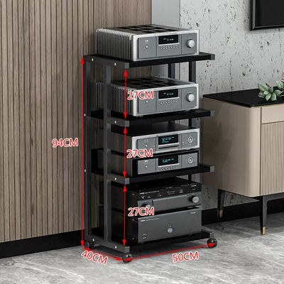 Cabinet, Cd Amplifier, Hifi: Electric car big tripod - 4-ply-reinforced-b-grade-black-black-walnut-16mm-thickness