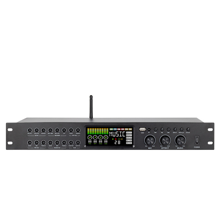 プロフェッショナルプリアンプエフェクターマイクアンチハウリングBluetoothリバーブDSPホームKTVオーディオデジタルイコライゼーション処理|undefined