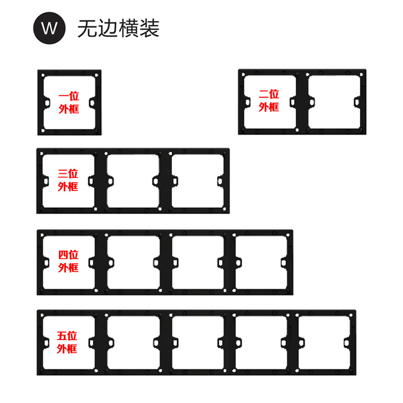 酒店连体面板按照固定支架PC边框航空铝边框连体外框联排铁板