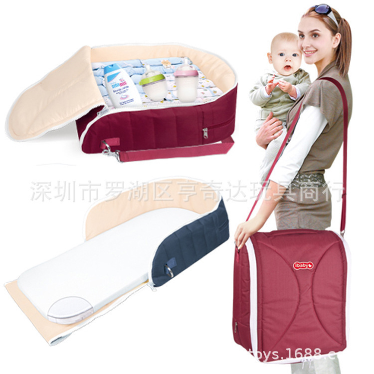 Wholesale Crib-In-Bed Portable Multi-Functional Mommy Bag with Strap and Foldable Storage Baby Partition Bed