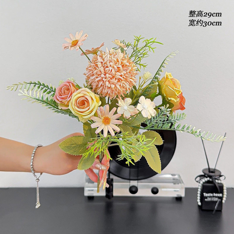 タンポポの花束造花とヒョウモンの組み合わせ造花家の装飾装飾品シルクフラワー DIY 花外国貿易|undefined