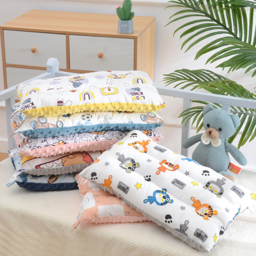 Children's Pillow Soothing Pillow Doudou Pillow 1-6 Baby Pillow Infant Nap Touch Granular Velvet 3D Children's Pillow