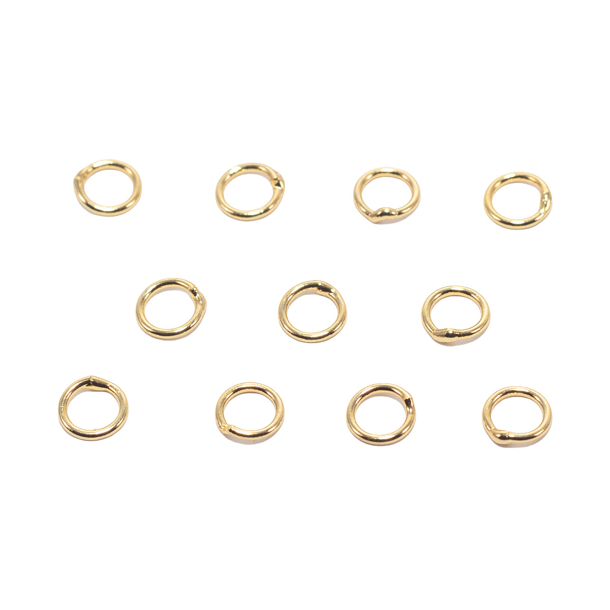 14K recubierto de oro anillo abierto que preserva el color anillo cerrado chapado en oro de cobre accesorios de joyería pulsera anillo abierto hecho a mano DIY conexión