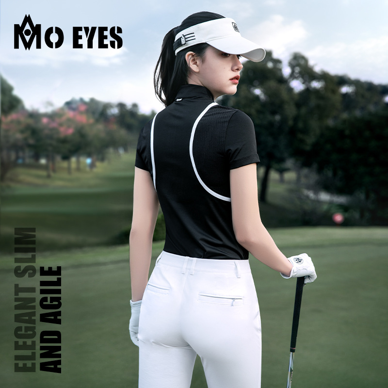 Áo thun nữ cổ tròn tay ngắn golf tennis thể thao UPF50 hút ẩm — Áo trắng [lưới thoáng khí/diệt khuẩn cấp 3A/hút ẩm/UPF50] M25YF039, Áo đen [lưới thoáng khí/chống vi khuẩn cấp 3A/hút ẩm/UPF50] M25YF039